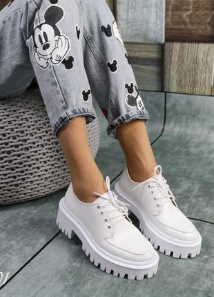 40501👑броги на шнуровке в натуральной коже с кожаным подкладом 24 см