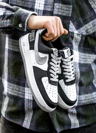 Мужские кроссовки nike air force suede black grey 40-41-42-43-44-45