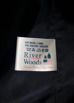 Пальто-бушлат river woods,пальто шесть,шерстяное укороченное пальто,синее пальто5 фото