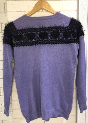 Теплый фиолетовый свитер3 фото