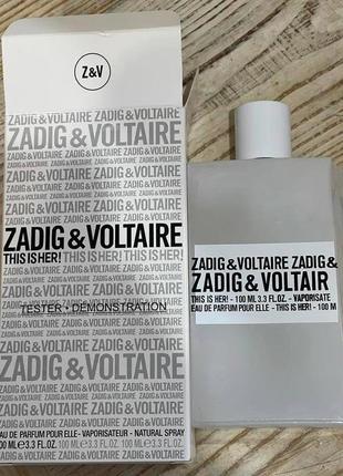 Парфюмированная вода zadig&voltaire this is her женская 100 мл