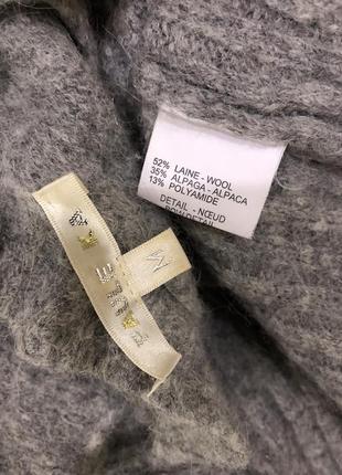 Paule ka wool alpaca, укорочённая шерстяная футболка ,вырезы ,рубчик шерсть альпака6 фото