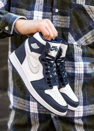 Женские кроссовки nike air jordan retro 1 cojp mid night navy