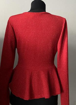 Блуза  красная с блеском размер l 2