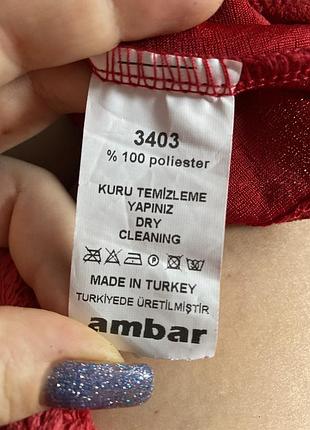 Блуза  красная с блеском размер l 3