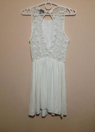 Платье topshop floral lace flippy dress с кружевной спинкой5 фото