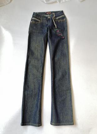 Джинсы люрекс низкая посадка