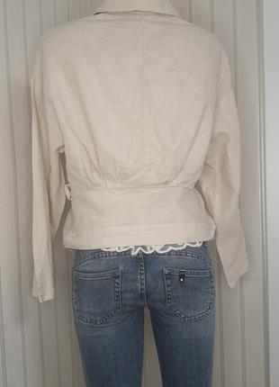 Піджак zara укорочений льон2 фото