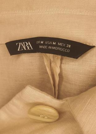Піджак zara укорочений льон3 фото