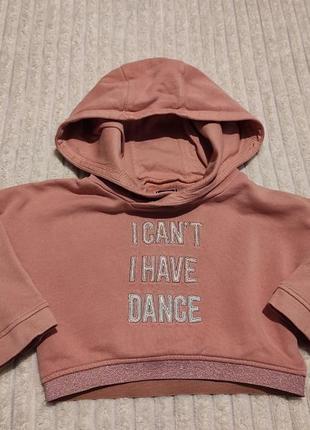 Худи с капюшоном кiabi, 2-2,5 года, укороченный