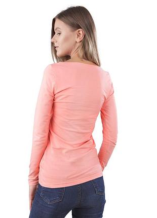 Нежный базовый персиковый лонгслив