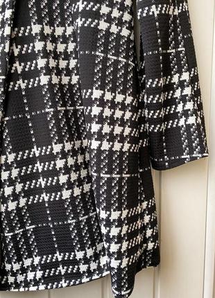 Шикарний подовжений піджак блейзер в клітку,чорний від shein3 фото