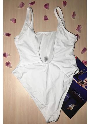 Новий суцільний білий купальники батал 54 asos3 фото