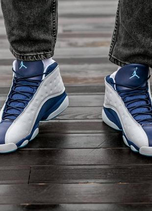 Кроссовки nike air jordan retro 13 dark powder blue obsidian6 фото