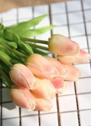 Тюльпаны искусственные розовые - 5шт.1 фото