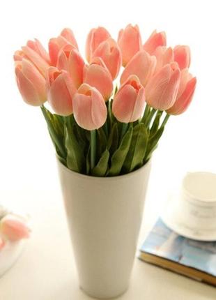 Тюльпаны искусственные розовые - 5шт.2 фото
