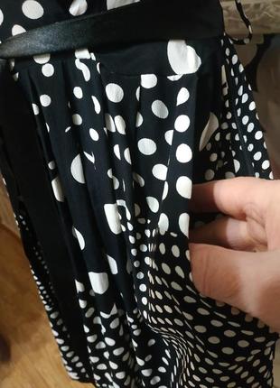 Шикарный шелковый комбинезом с шортами-юбкой в горошек 14 р.англия9 фото
