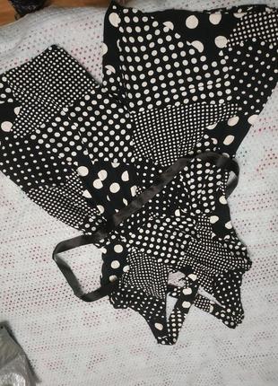 Шикарный шелковый комбинезом с шортами-юбкой в горошек 14 р.англия6 фото