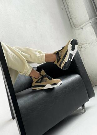 Nike air jordan 4 retro « fossil » жіночі кросівки найк аїр джордан4 фото