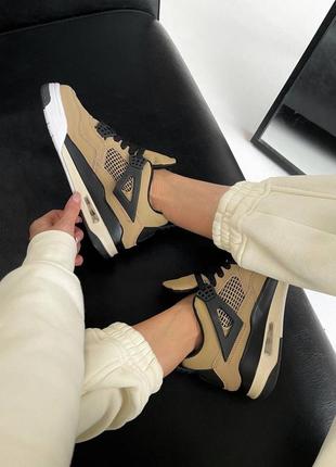 Nike air jordan 4 retro « fossil » жіночі кросівки найк аїр джордан6 фото