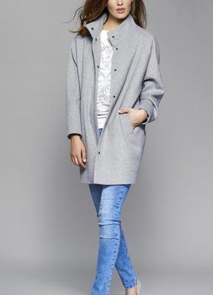 Женское пальто tris zaps серого цвета, коллекция осень-зима2 фото