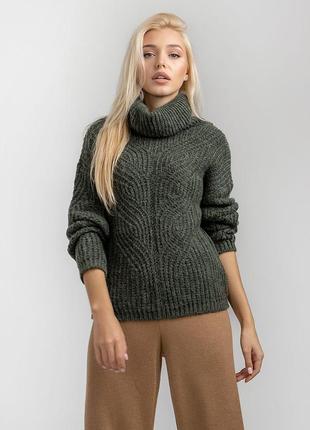 Теплый свитер из натуральной пряжи с шерстью и мохером. модель 2020. размеры ун 42-46, ун 48-52