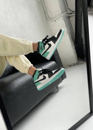 Nike air jordan 1 retro 'black/mint' жіночі кросівки найк аїр джордан9 фото