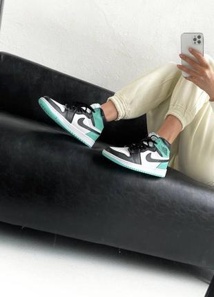 Nike air jordan 1 retro 'black/mint' жіночі кросівки найк аїр джордан8 фото
