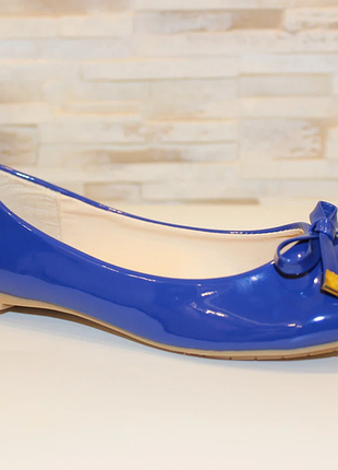 Туфлі балетки жіночі сині т1435