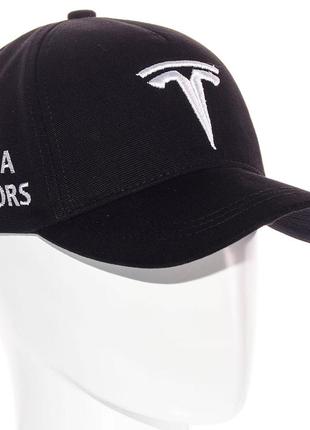 Бейсболка автомобильная кепка с регулировкой из плотного коттона tesla bth21641 черный