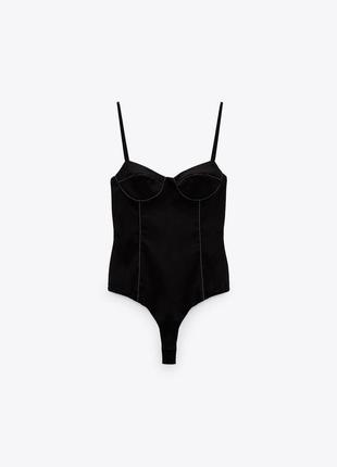 Боді в білизняному стилі корсет zara