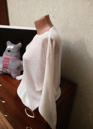 Шикарний ніжний ажурний светр вінтаж, 50-563 фото