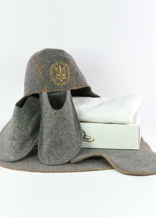 Подарунковий набір для лазні та сауни luxyart "танкіст" 5 предметів (n-142)