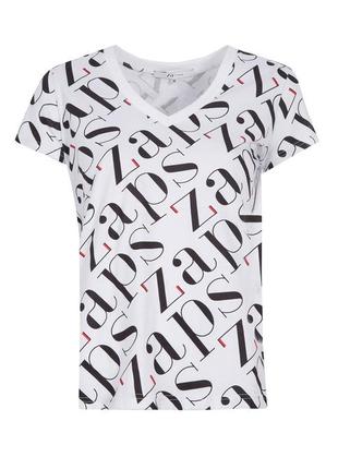 Летняя блуза белого цвета с принтом zaps. модель saimi zaps, коллекция весна-лето 20203 фото