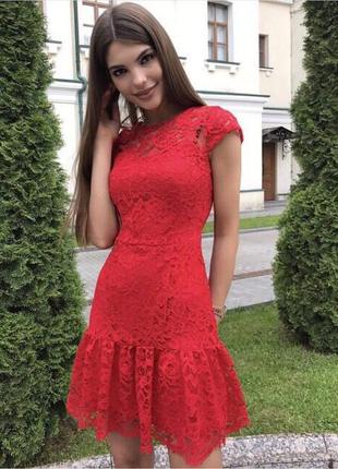 Дорогое платье из турецкого набивного кружева на подкладке от sati fashion