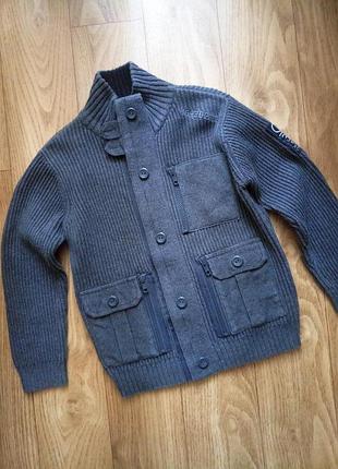 В'язаний кардиган, куртка, вітровка, светр, кофта next на 5 років
