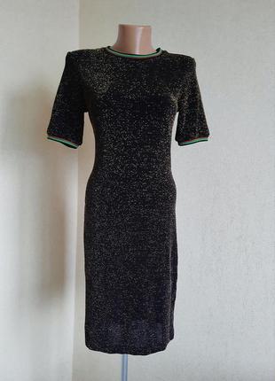 Праздничное платье платье платье вечернее платье вечернее миди глиттер с люрексом праздничное коктельное