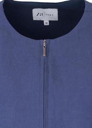 Жакет berit zaps джинсового кольору, колекція весна-літо.6 фото