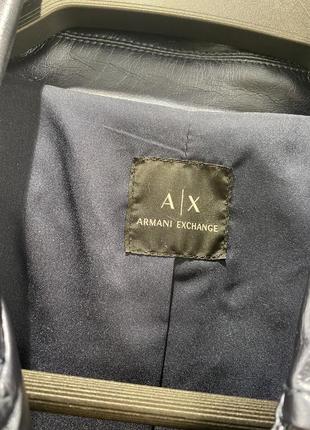 Кожаная куртка armani exchange3 фото