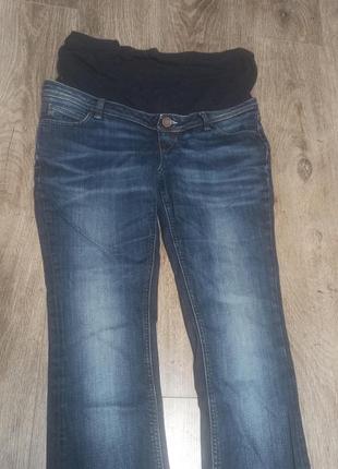 Брендовые, темно-синие джинсы для беременных/с потертостями/зауженные/скинии/zara3 фото