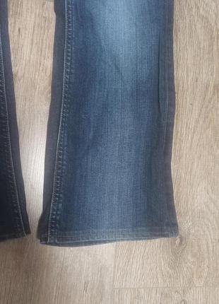 Брендовые, темно-синие джинсы для беременных/с потертостями/зауженные/скинии/zara4 фото