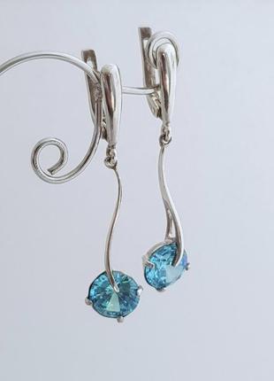 Серебряные серьги совальки