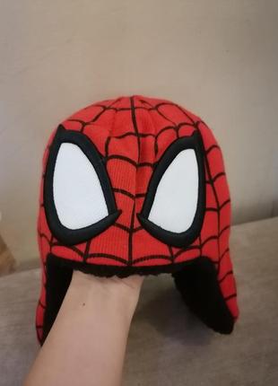 Шапка человек паук spiderman marvel спайдермен марвел ушанка