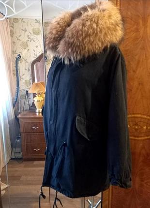 Mr.&mrs парку натуральне хутро єнота італія знижка до 1.03