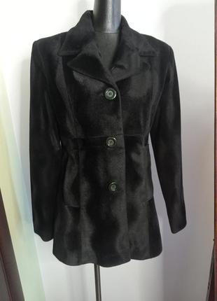 Винтажный плюшевый пиджак жакет пальто винтаж1 фото