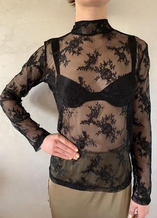 Водолазка сіточка, чорного кольору atmosphere