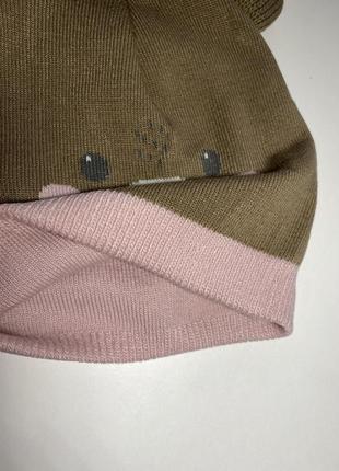 Комплект из шапочки с ушками и варежек от c&a, германия4 фото