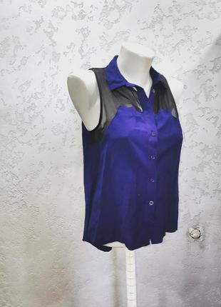 Блуза-фрак з прозорими вставками1 фото