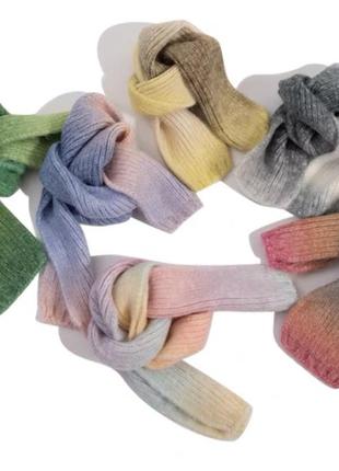 Райдужні набори шапка і шарф-багато кольорів5 фото