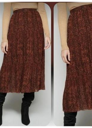 Плиссированная юбка с принтом new look